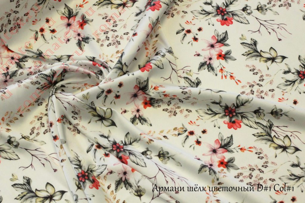 армани шелк «цветы» цвет белый армани шелк «цветы» цвет белый